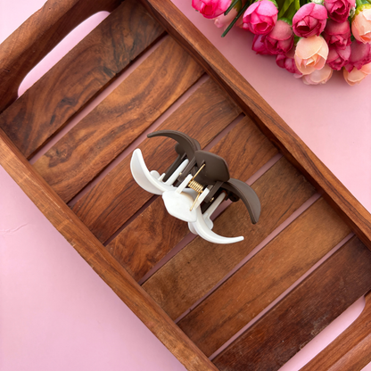 Dual Colour Lilly Flower Hair Claw - Large