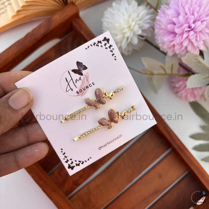 Crystal Butterfly Hair Pins – Pack of 2