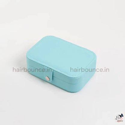 Leather Zipper Portable Storage Case with Dividers Container for Rings, Earrings, Necklace Home Organizer