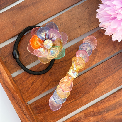 Rainbow Bloom Hair Set