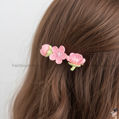 Ceramic Flower Alligator Clip - Set of 2