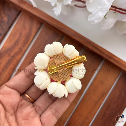 Malli Poo Rose Floral Alligator Hair Clip
