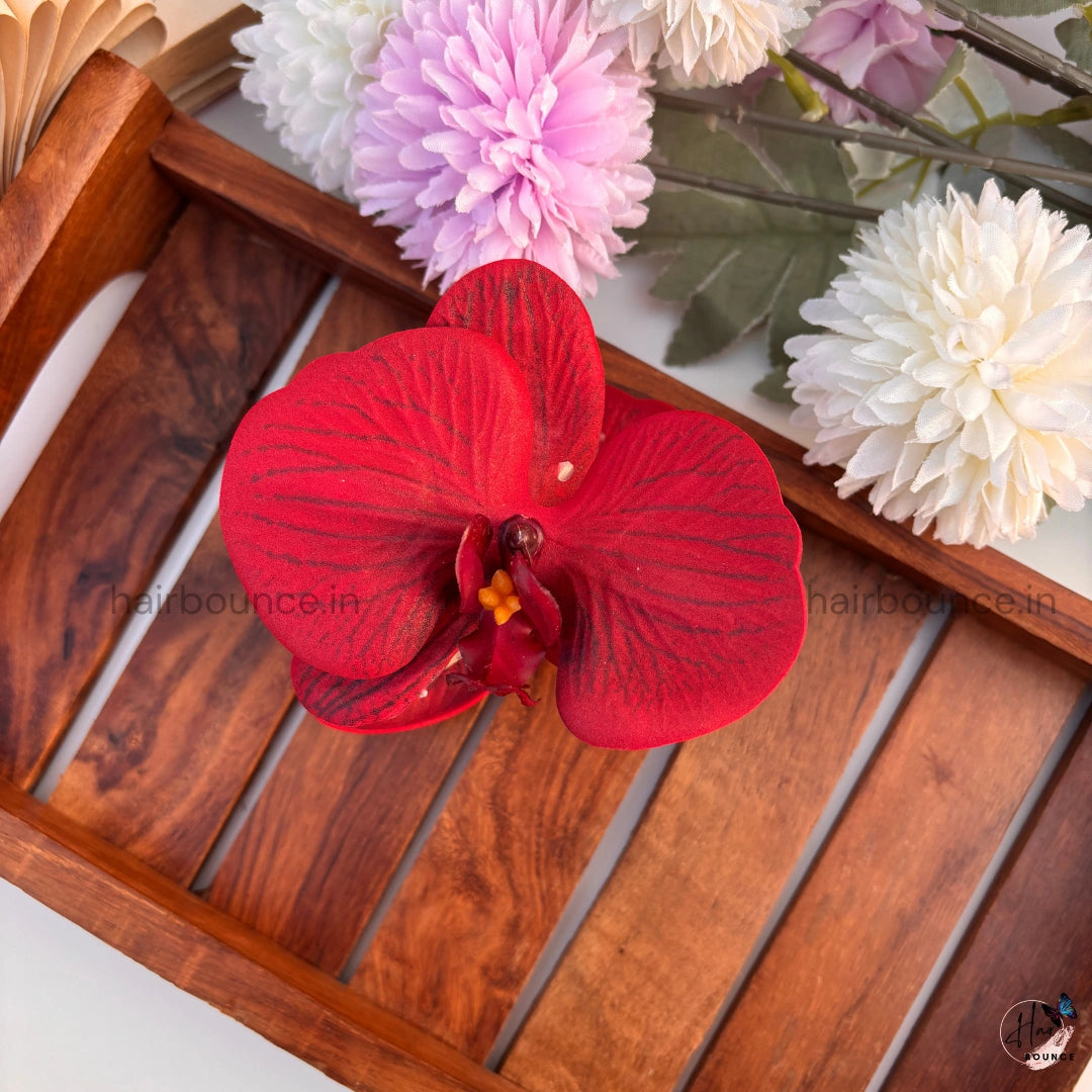 Orchid Bloom Hair Claw – Luxe Floral Edition / Large