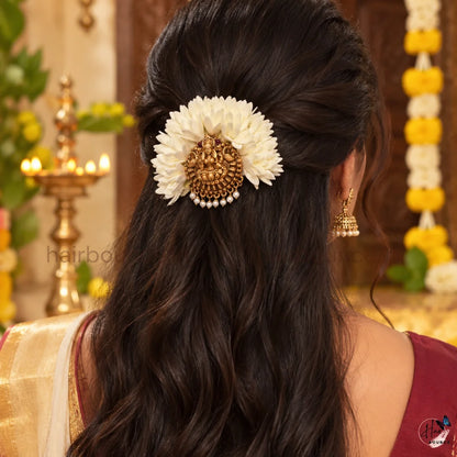 Mullai Flower Lakshmi Kemp Center Hair Clip