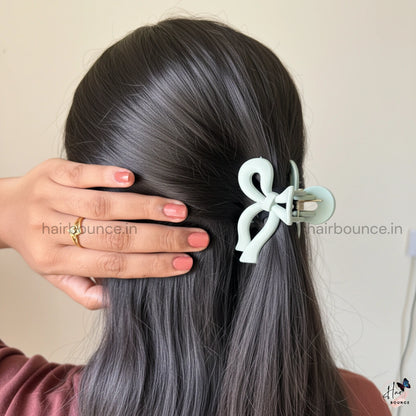 Dual Colour Bow Hair Claw - Medium