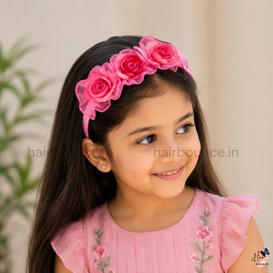 Elegant Rose Hair Band for Girls