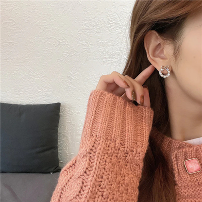 Bow Stone Earrings