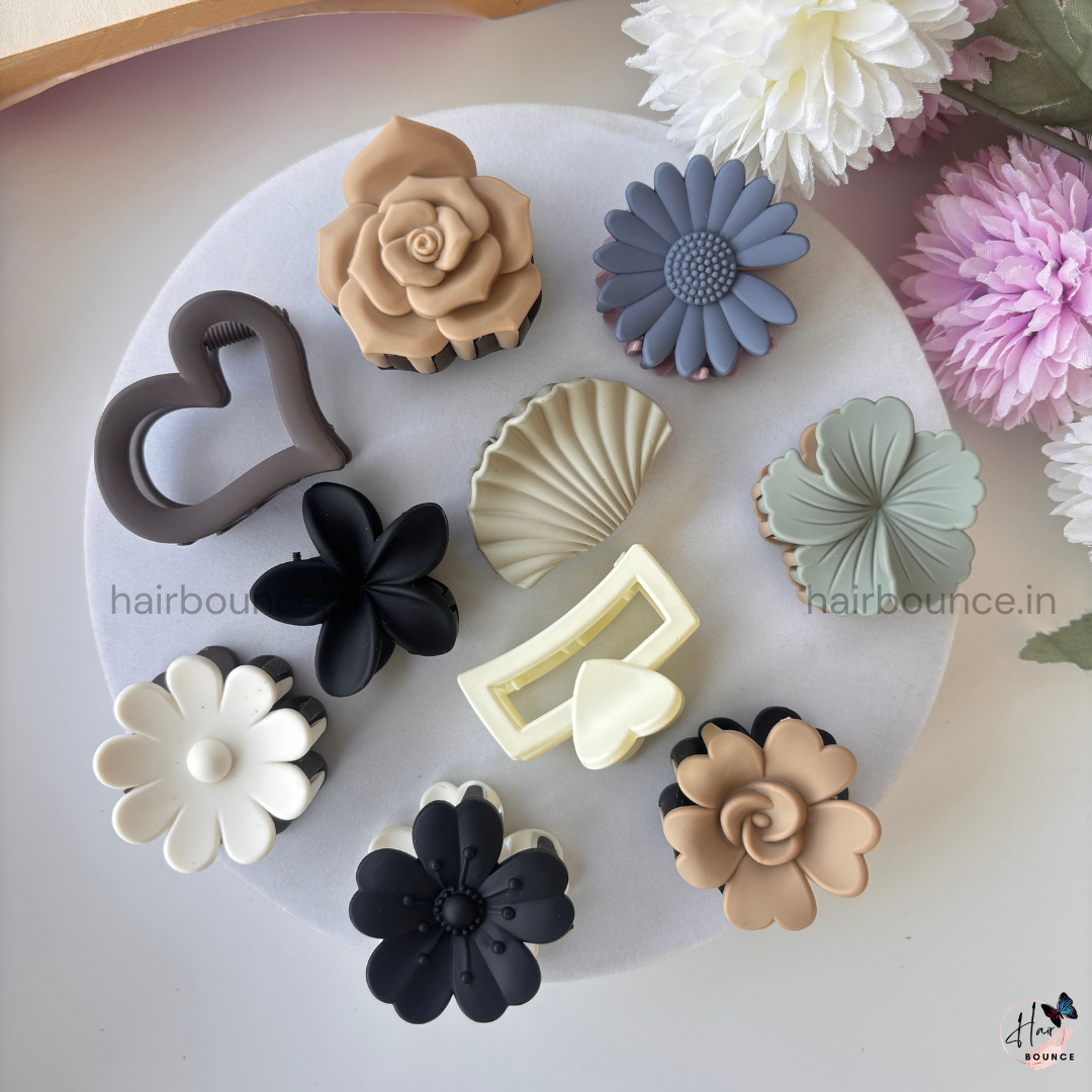 Neutral Bloom Hair Claw Hamper – Assorted Colours