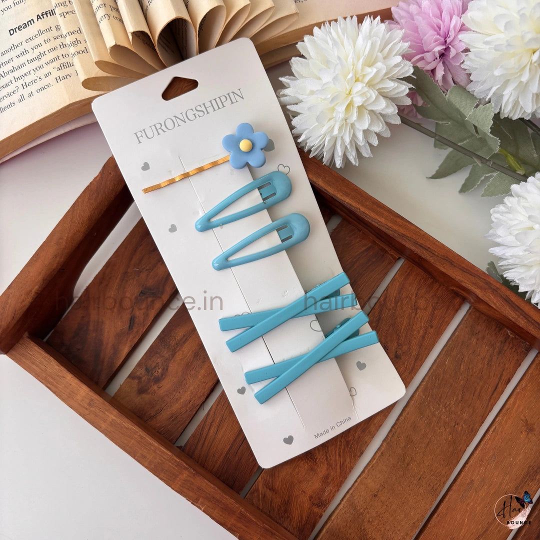 Cute Daisy Hair Clip Set – Pack of 5