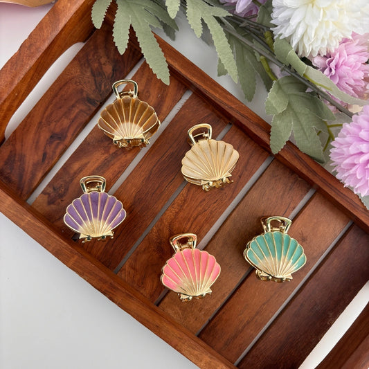 Premium Colourful Shell Hair Claw - Medium