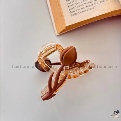 Nude Shade Tulip Twist Hair Claw - Large