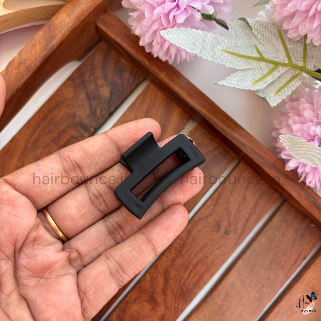 Mini Rectangle Matte Hair Claw – Small