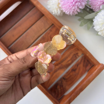 Bofeini Shimmer Heart Banana Clip
