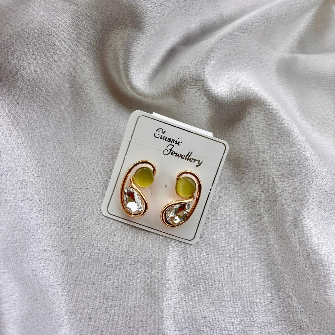 Dual Tone Teardrop Studs