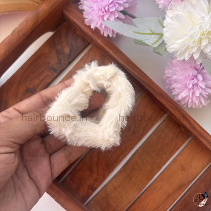 Colourful Heart Fur Hair Claw - Medium