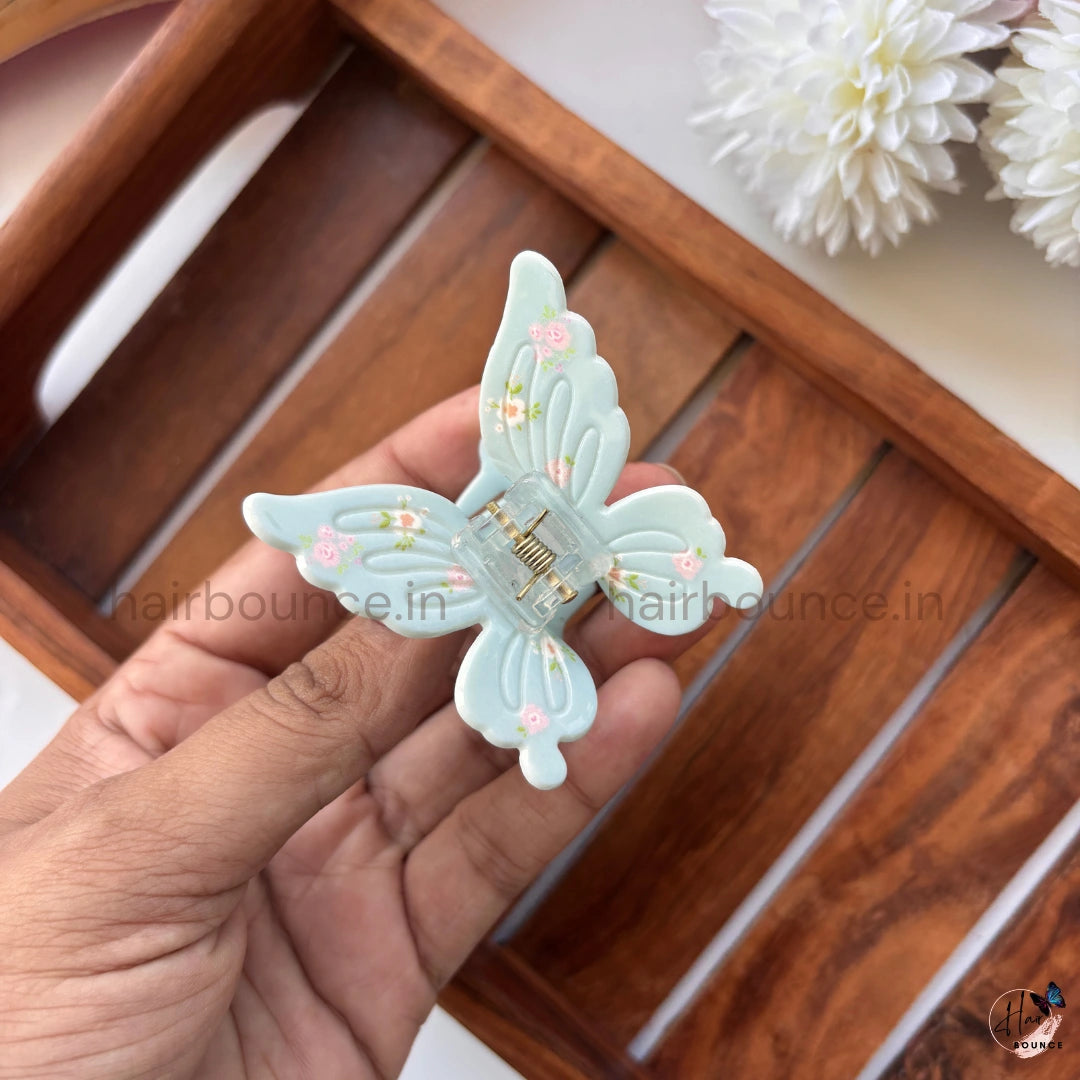 Pastel Butterfly Hair Claw – Medium