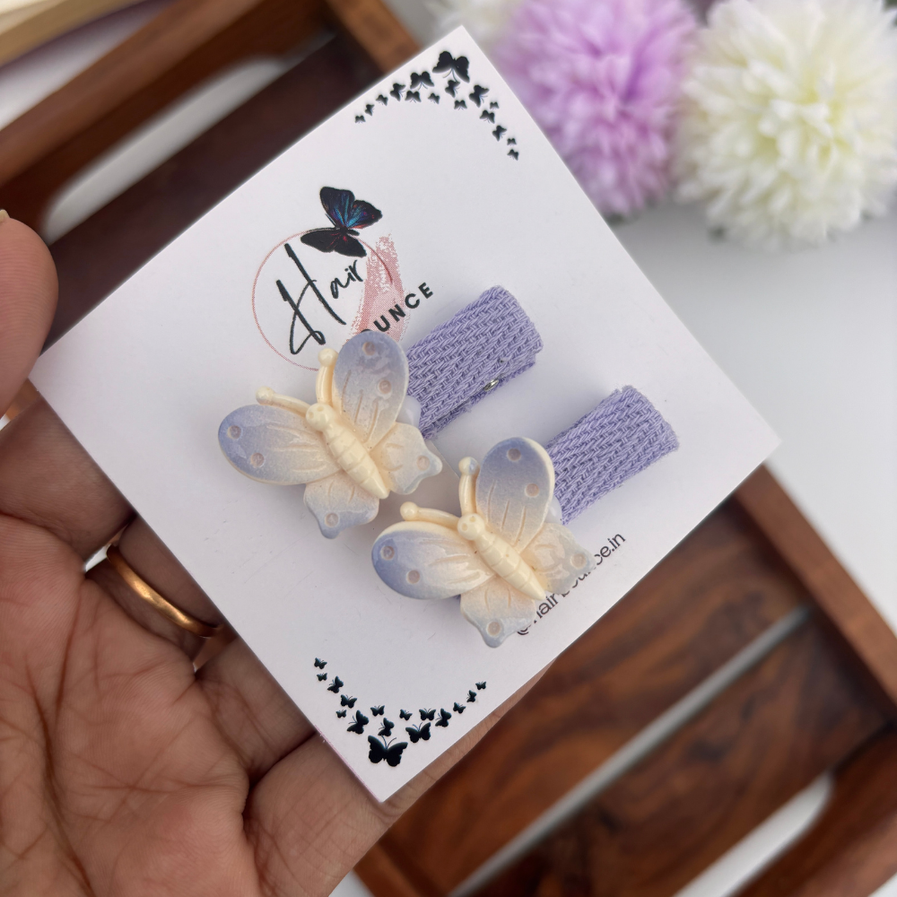 Dual Shade Butterfly Alligator Clip