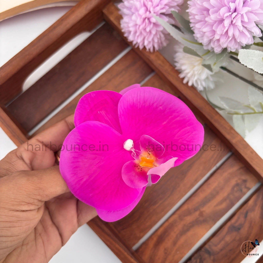 Orchid Blossom Hair Claw – Large Floral Hair Clip for Women
