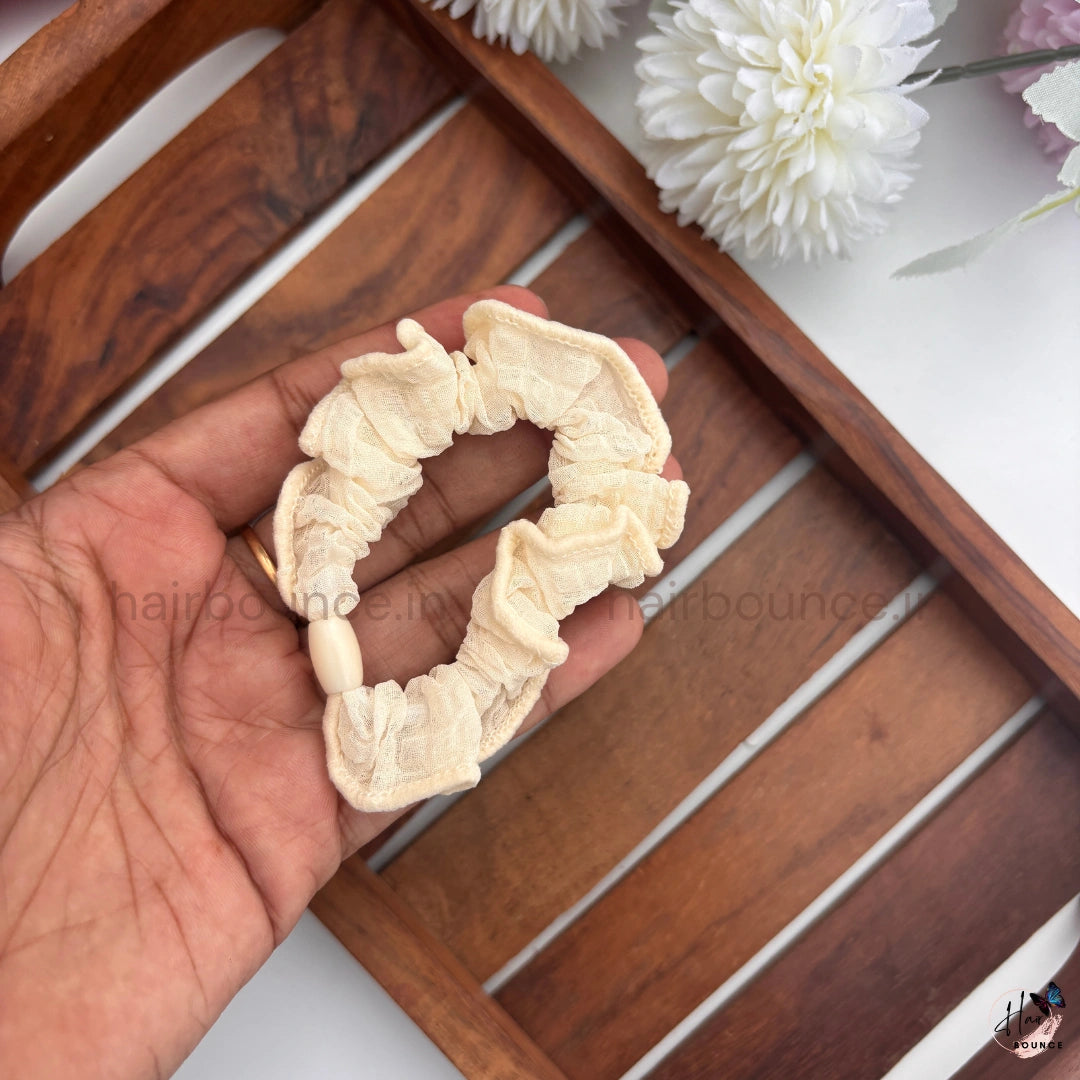 Soft Crinkle Fabric Hair Scrunchies for Women & Girls