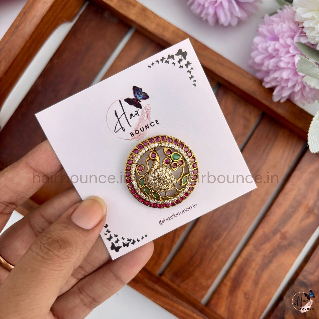 Royal Peacock Temple Hair Pin