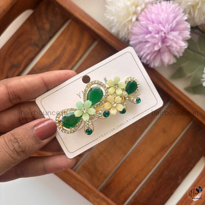 Blossom Bow Crystal Hair Clip