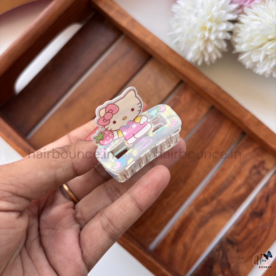 Transparent Kawaii Cartoon Hair Claw – Medium