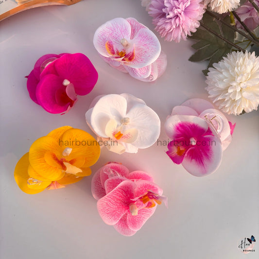 Velvet Orchid Bloom Hair Claw - Medium