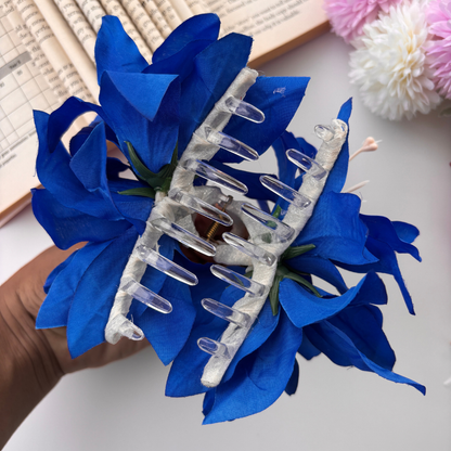 Loop Shape Floral Hair Claw – Large