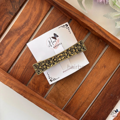 Floral Scroll Barrette – Vintage Elegant Metal Hair Clip