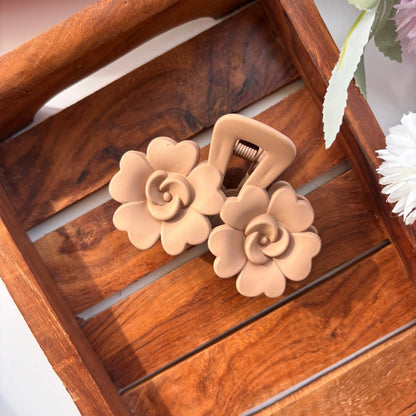 Double Bloom Rose Hair Claw – Large