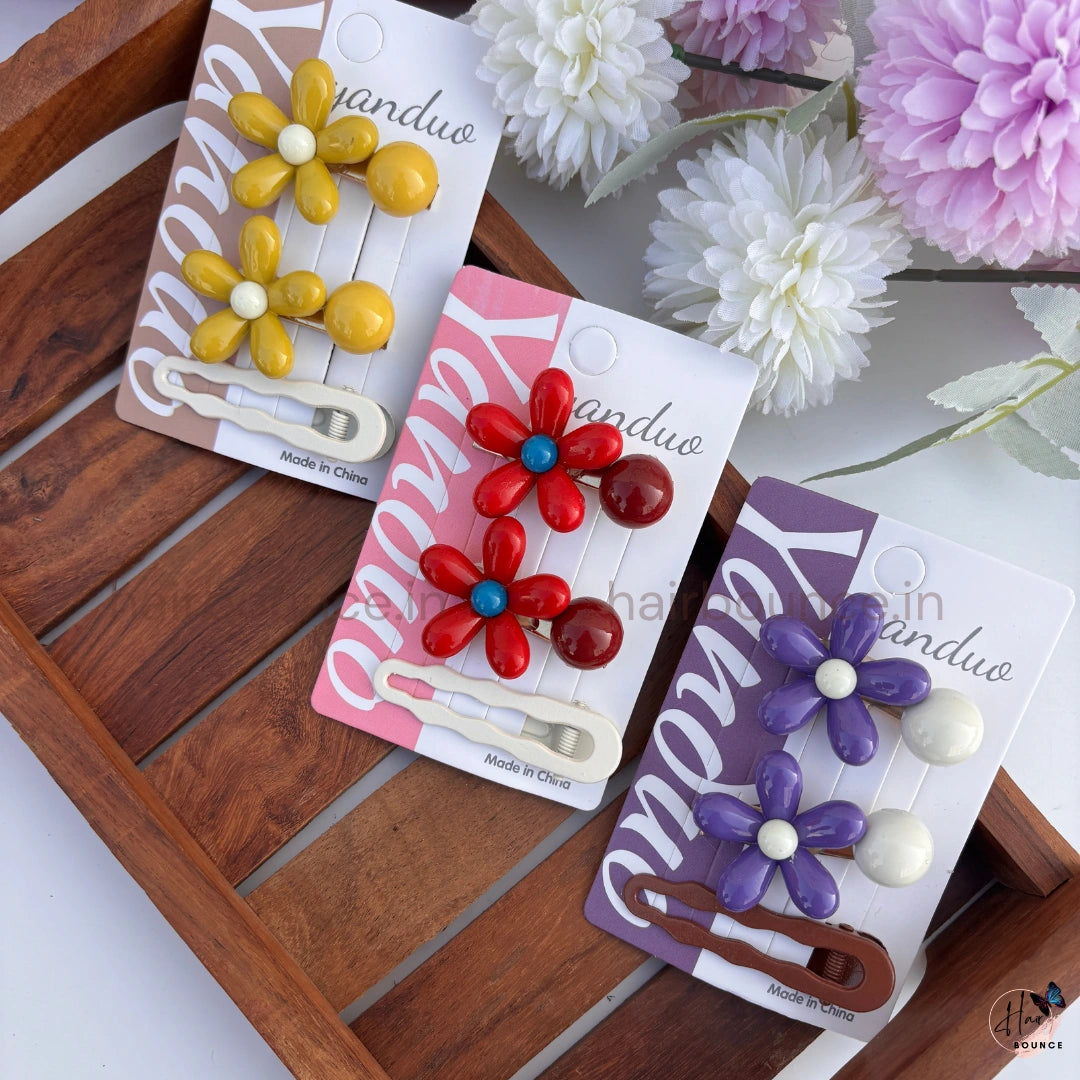 Blooming Daisy Kids Hair Clip Set – Pack of 3