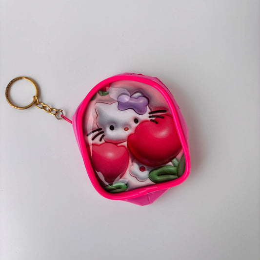 Cute Cartoon Mini Coin Pouch with Keychain