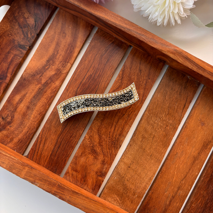 Antique Crystal Curve Hair Clip