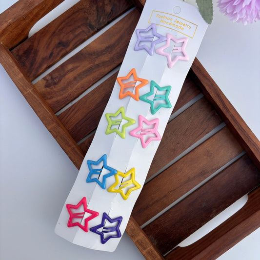 Star Tic Tac Hair Clips - Light Shades