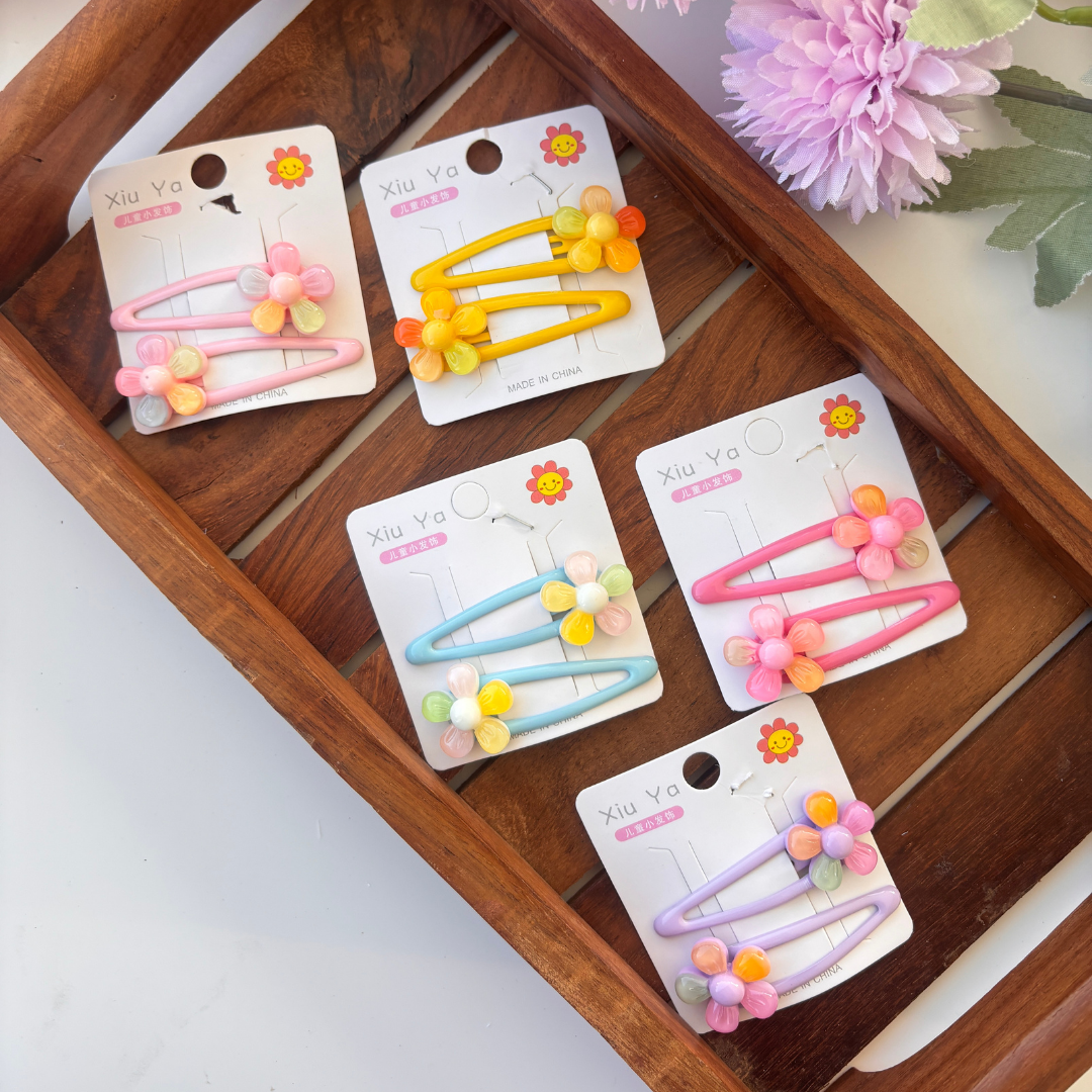 Rainbow Blossom Hair Clip