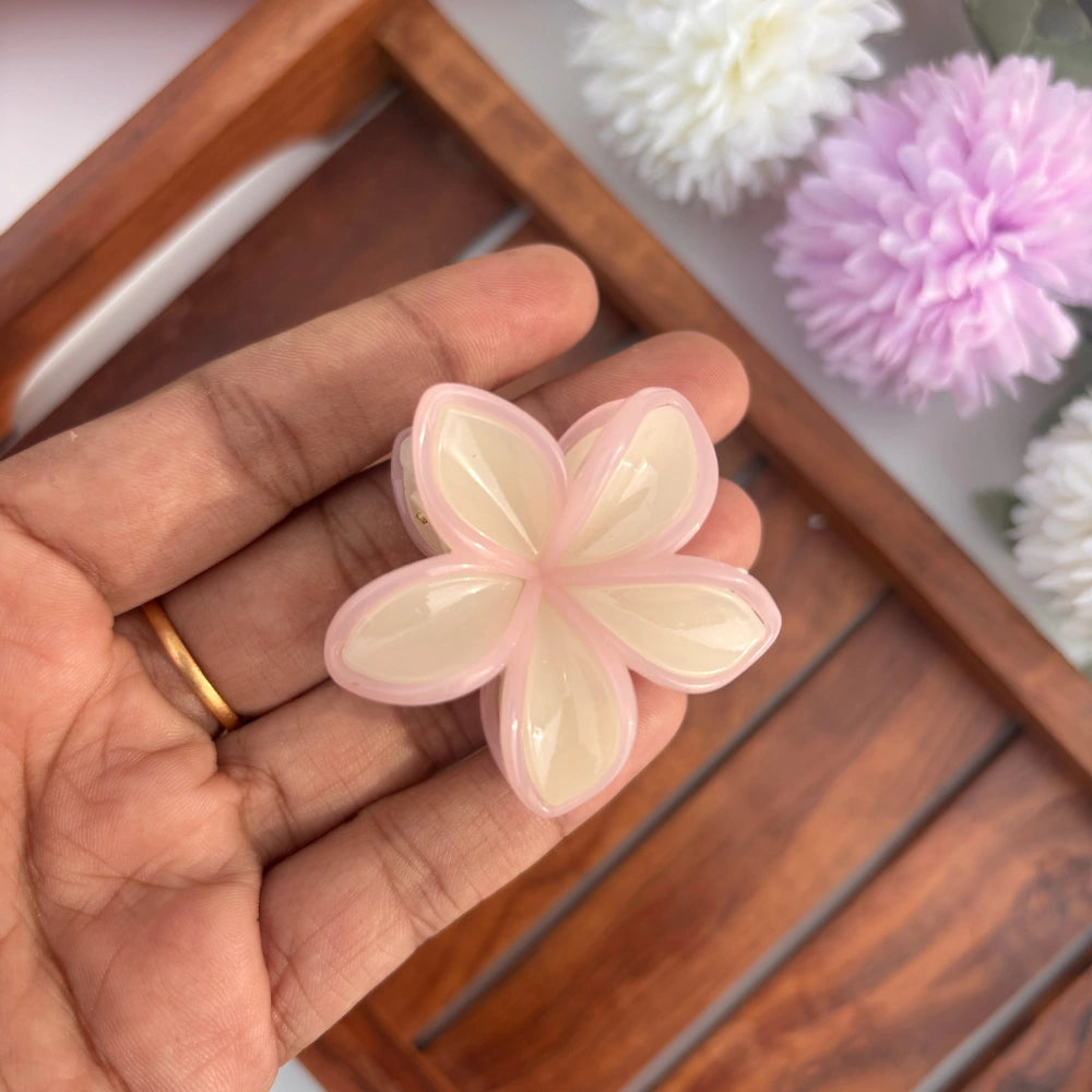 🌸 Dual Colour Blossom Hair Claw – Small