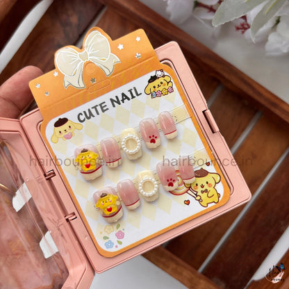 Cute Cartoon Kids Press-On Nail Set – Reusable Fake Nails (Character Designs)