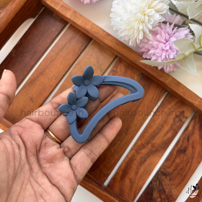 Floral Crescent Hair Claw for Women – Medium