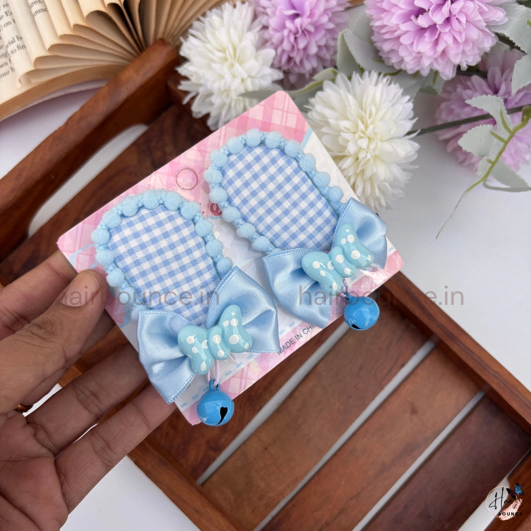 Bella Bunny Bell Snap Hair Clip Set – Pack of 2