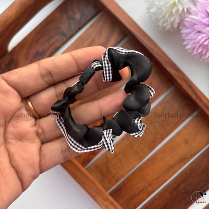 Checkered Edge Sheer Scrunchie