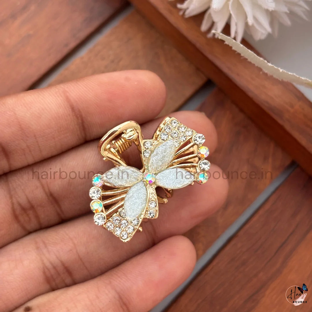 Crystal Petal Mini Hair Claw Clips – Pack of 6