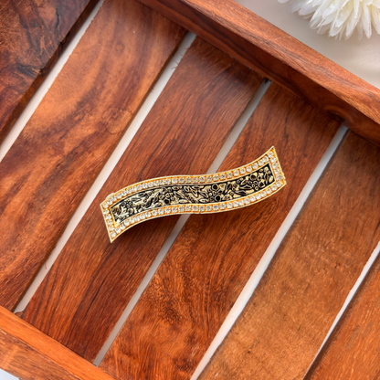 Antique Crystal Curve Hair Clip