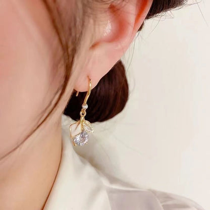 Twilight Leaf Stone Earrings