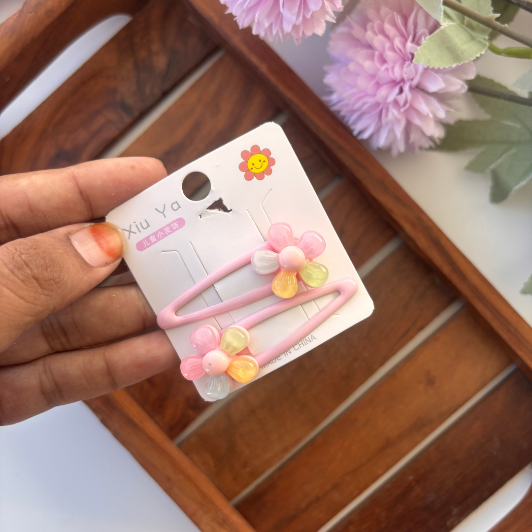 Rainbow Blossom Hair Clip
