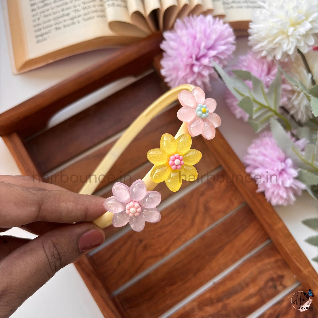 Pastel Daisy Flower Kids Headband