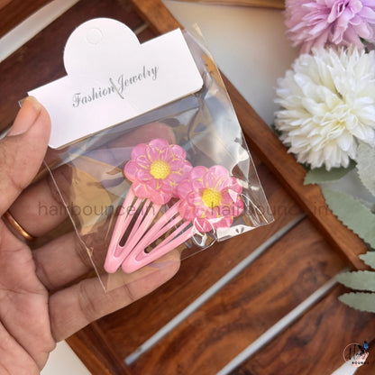 Pastel Daisy Kids Hair Clips