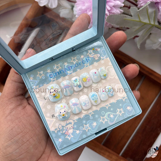 Kawaii Kids Press-On Nail Set – Reusable Fake Nails (6 Designs)