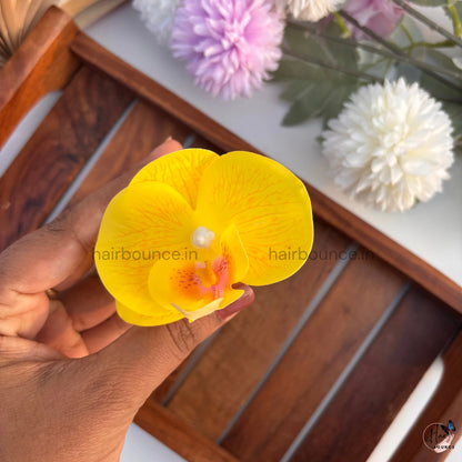 Velvet Orchid Bloom Hair Claw - Medium