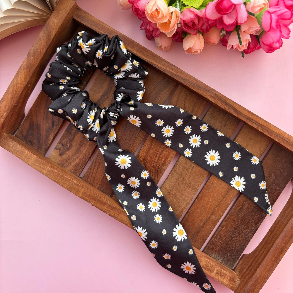 Flora Flow Printed Tail Scrunchies