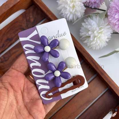 Blooming Daisy Kids Hair Clip Set – Pack of 3